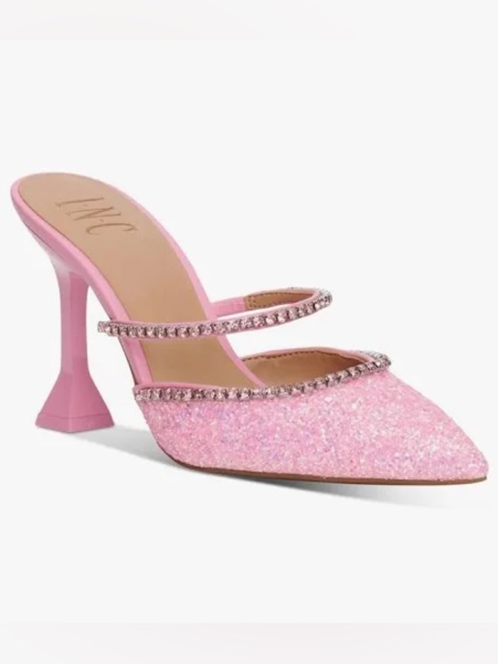INC Pink Glitter Pump Heels